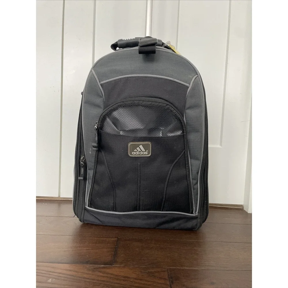 Adidas Carry On Suitcase Black Stadium Wheeled Rolling Bag